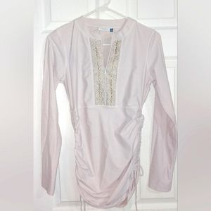 woman's white swim cover up Cabana size small